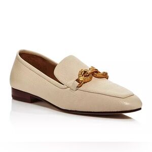 Tory Burch Women's Jessa Apron Toe Loafers in Cream Size 7.5 New